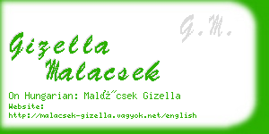 gizella malacsek business card